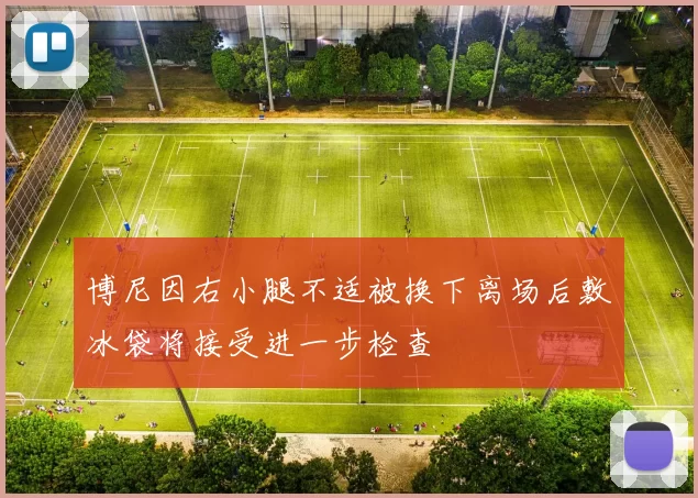 博尼因右小腿不适被换下离场后敷冰袋将接受进一步检查